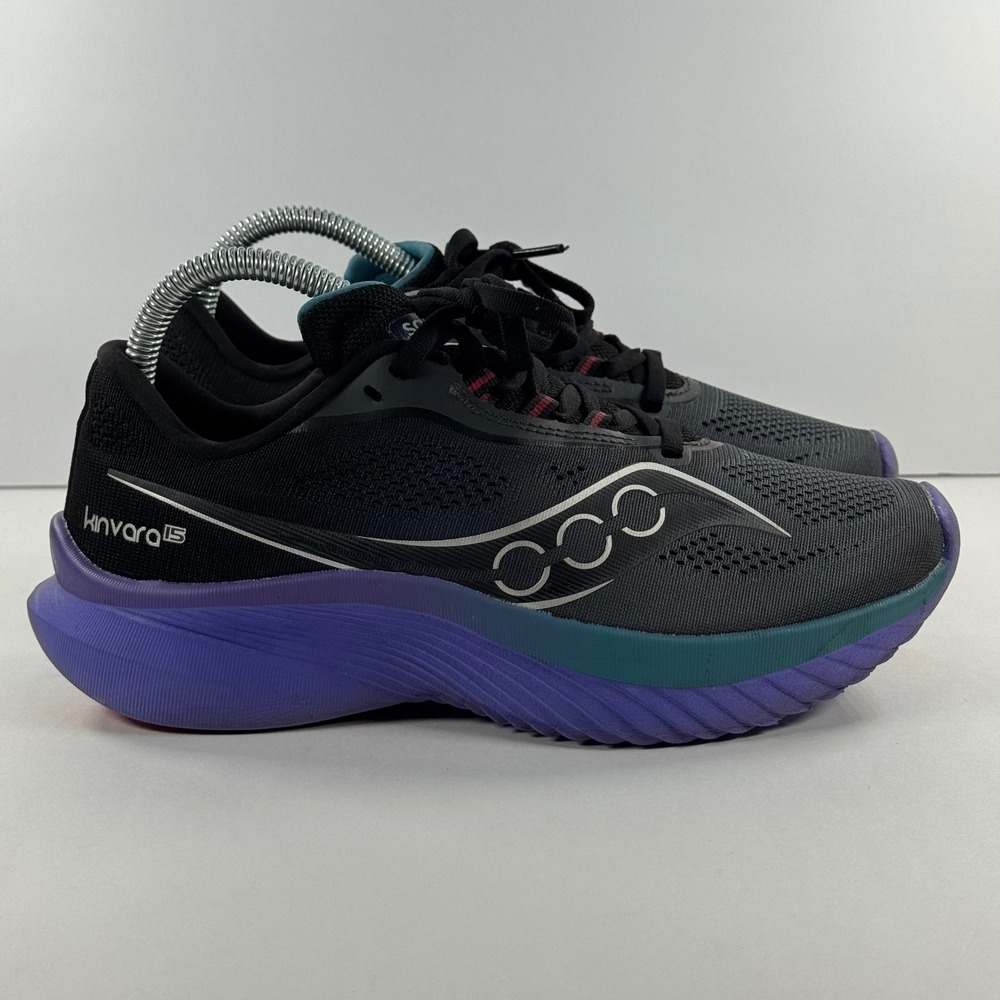 Saucony Kinvara 15 Womens Running Shoes Black Purple Teal S10967-168 Size 7‎